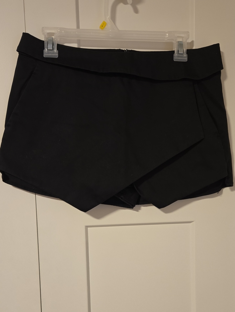 Talula Black Wrap-Front Skort